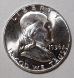 1956 FRANKLIN HALF DOLLAR GEM BU MS-65