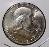 1961-D FRANKLIN HALF DOLLAR GEM BU MS-65