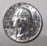 1958 WASHINGTON QUARTER GEM BU MS-65