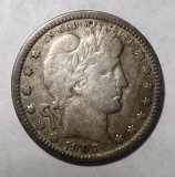 1907-O BARBER QUARTER VF-35