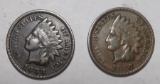 1887 & 1888 INDIAN CENTS VF (2 COINS)