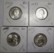 LOT OF FOUR 1934-1939 WASHINGTON QUARTERS AU++/CH BU (4 COINS)