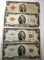 LOT OF FOUR MIXED DATE $2.00 NOTES (4 NOTES)