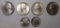 LOT OF SIX EARLY DATE SILVER QTRS. & DIMES CH AU (6 COINS)