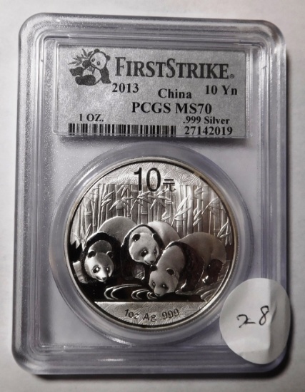 2013 PANDA 10 YEN FIRST STRIKE PCGS MS-70