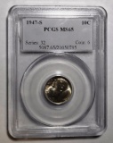 1947-S ROOSEVELT DIME PCGS MS-65