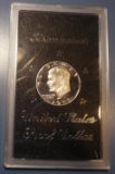 1973-S IKE PROOF 40% SILVER DOLLAR (BROWN IKE)