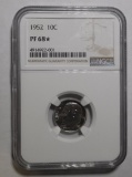 1952 ROOSEVELT DIME NGC PROOF-68 STAR
