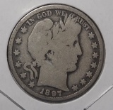 1897-O BARBER HALF DOLLAR VG