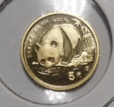 1987 1/20 OZ. PANDA GOLD