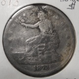 1873 TRADE DOLLAR VG (DAMAGED)