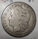 1896-S MORGAN DOLLAR VG