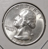 1952-S WASHINGTON QUARTER GEM BU