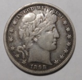 1898 BARBER HALF DOLLAR XF