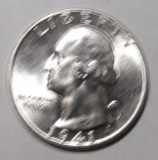 1941 WASHINGTON QUARTER GEM BU