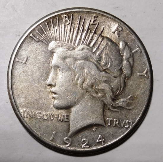 1924-S PEACE DOLLAR FINE