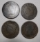 LOT OF FOUR LARGE CENTS 1811, 1818, 1837 & 1850  (4 COINS)