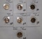 LOT OF SEVEN GEM PROOF LINCOLN CENTS 1955-1960 (7 COINS)