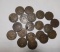 LOT OF TWENTY INDIAN CENTS AVE. CIRC. (20 COINS)