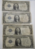 LOT OF SEVEN EARLY $1.00 SILVER CERTIFICATES AVE. CIRC. (7 NOTES)