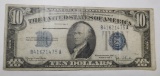 1934-D $10.00 SILVER CERTIFICATE AVE. CIRC.