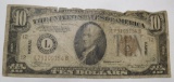 1934-A $10.00 HAWAII NOTE FAIR CONDITION