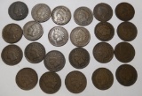 LOT OF TWENTY THREE PROBLEM FREE MISC. DATE INDIAN CENTS GOOD-XF (23 COINS)