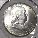 1949 FRANKLIN HALF DOLLAR GEM BU FULL BELL LINES