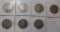 LOT OF SEVEN MIXED DATE WALKER HALF DOLLARS AVE. F/VF (7 COINS)