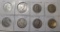 LOT OF EIGHT FRANKLIN HALF DOLLARS AVE. XF-UNC (8 COINS)