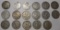 LOT OF SIXTEEN MIXED DATE/GRADE WALKER & ONE FRANKLIN HALF DOLLARS VG-VF (17 COINS)