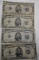 LOT OF ONE 1953-A & SEVEN 1934 $5.00 NOTES AVE. VG (8 NOTES)