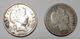 LOT OF 1901 & 1903-O BARBER DIMES (2 COINS)