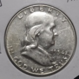 1954-D FRANKLIN HALF DOLLAR CH AU