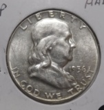 1956 FRANKLIN HALF DOLLAR CH AU