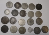 LOT OF TWENTY ONE LOW GRADE/CULL COINS (21 COINS)