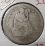 1858 LIBERTY SEATED QUARTER GOOD