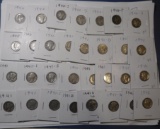 LOT OF THIRTY ONE MIXED DATE MERCURY DIMES VG-VF (31 COINS)