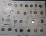 LOT OF THIRTY MIXED DATE/GRADE MERCURY DIMES VG-VF (30 COINS)