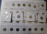 LOT OF THIRTY FOUR SILVER MIXED DATE ROOSEVELT DIMES XF-UNC (34 COINS)