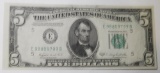 1950-C $5.00 FEDERAL RESERVE NOTE CRISP GEM UNC.