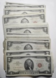LOT OF SIXTY NINE $2.00 NOTES AVE. CIRC. (69 NOTES)