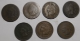 LOT OF SEVEN MISC. DATE/GRADE INDIAN CENTS (7 COINS)