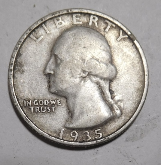 1935-S WASHINGTON QUARTER VF