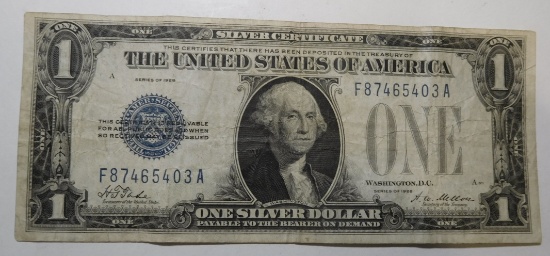 1928 $1.00 SILVER CERTIFICATE VF