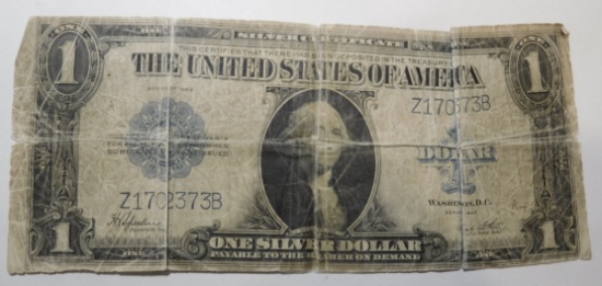 1923 $1.00 SILVER CERTIFICATE (TAPE REPAIR)