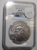 2014 AMERICAN SILVER EAGLE NGC MS-70