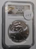 2014 AMERICAN SILVER EAGLE NGC MS-70