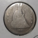 1861 LIBERTY SEATED QUARTER