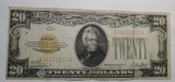 1928 $20.00 GOLD CERTIFICATE NOTE VF